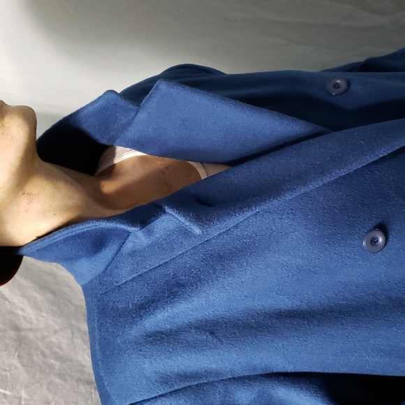 Vintage Ferncroft 100% Wool Shell Blue Coat Women's Size 11/12 - Picture 4 of 16